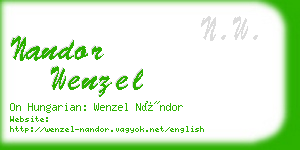 nandor wenzel business card